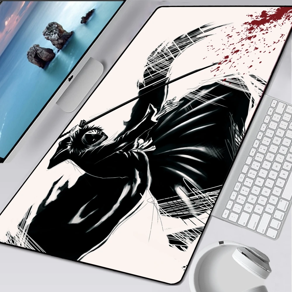 

Japanese Bleach Anime Mouse Pad Gamer Custom Large New Mouse Mat Desk Mats Laptop Gamer Carpet Natural Rubber Desktop Mouse Pad