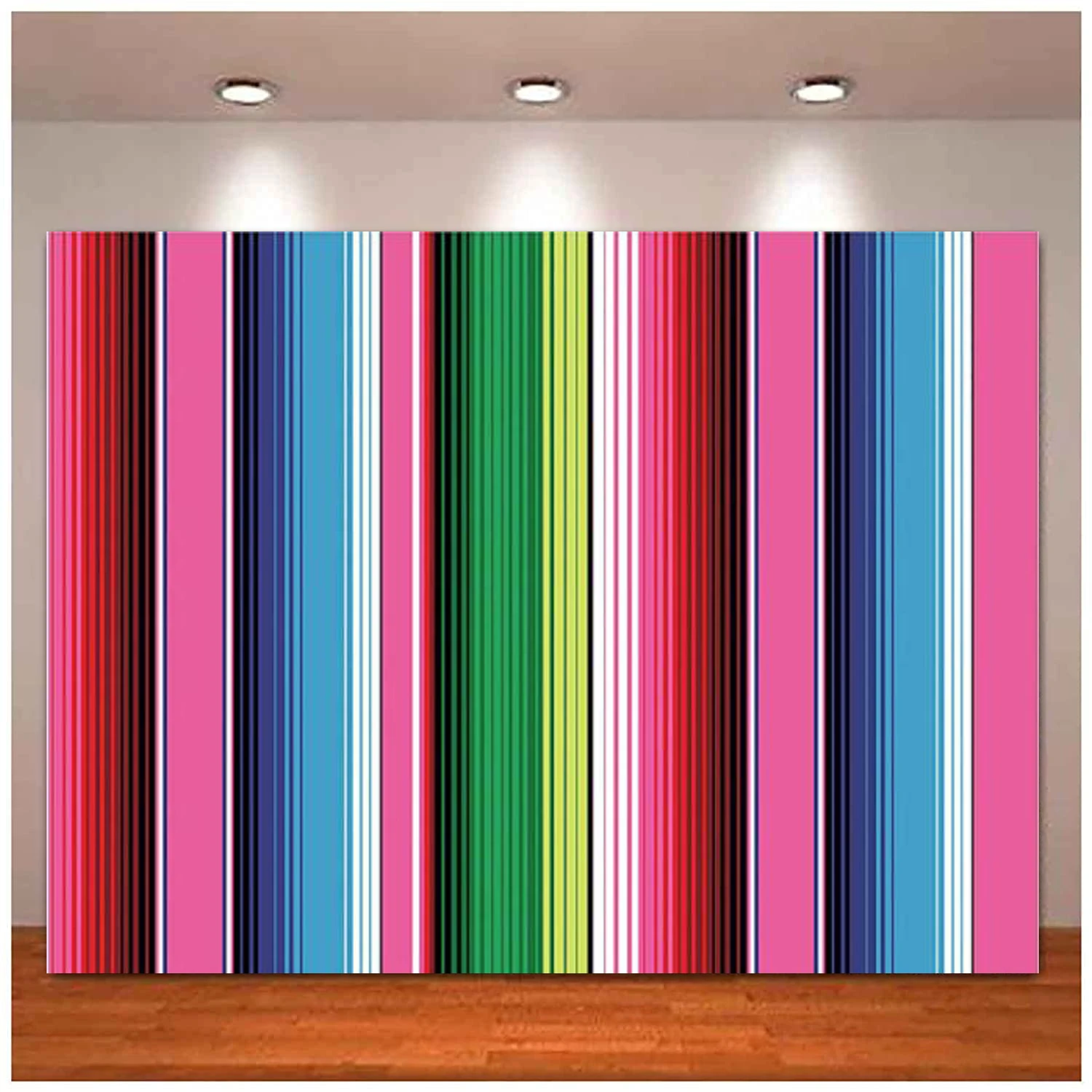

Mexican Fiesta Theme Pink Stripes Photography Backdrop Cinco De Mayo Banner Carnival Background Birthday Party Decor Supplies