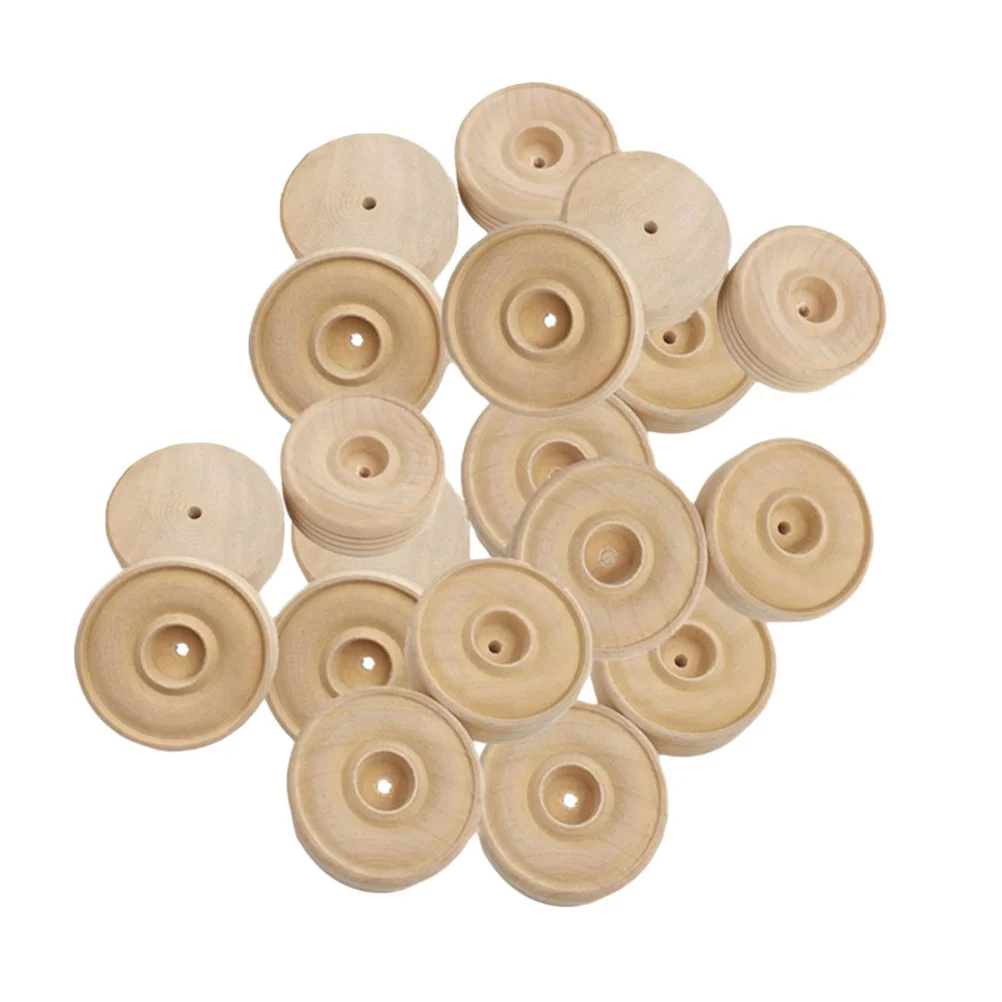 

Wooden Wheel 50Pcs Wood Wheels Wooden Craft Car Tires for Teens Kids Children Wooden Craft