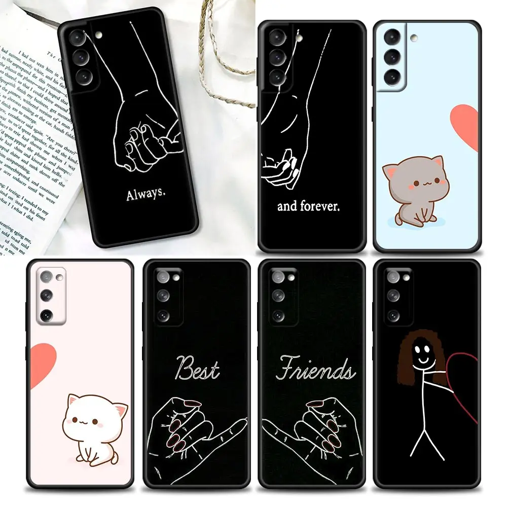 

Phone Case for Samsung Galaxy S7 S8 S9 S10e S21 S20 Fe Plus Ultra 5G Soft Silicone Cover LUXURY Always And Forever Best Friends