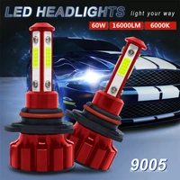 2pcs 9005 hb3 led canbus h11 hb4 9006 h7 9012 led headlight 60w 16000lm 6000k cob led car light bulbs auto headlamp lamp v5r