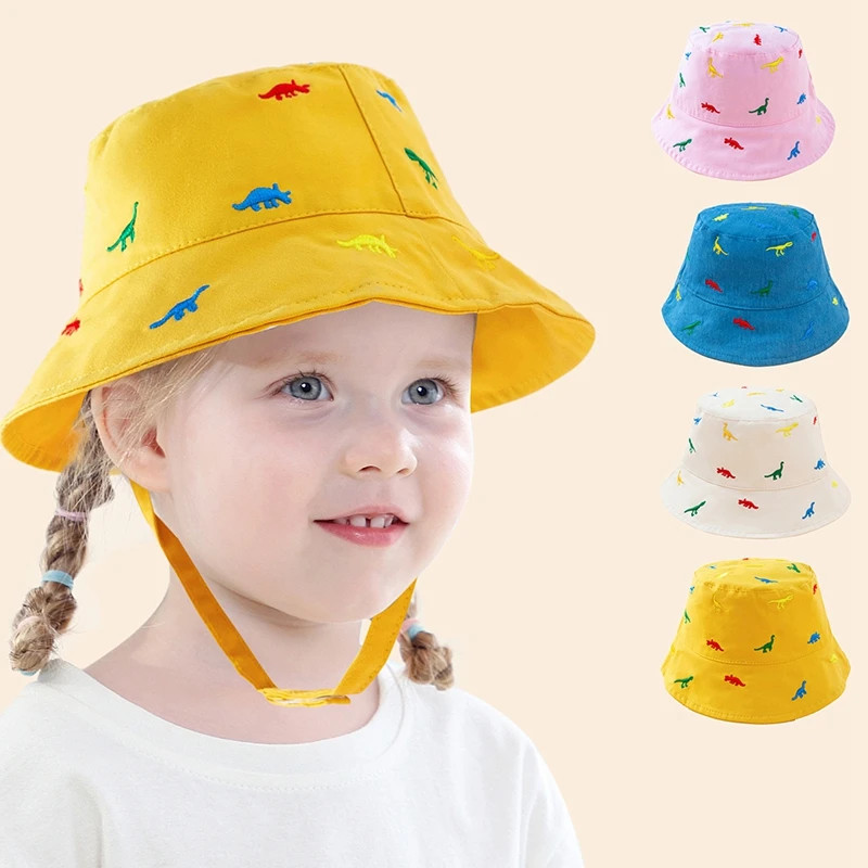 

Cartoon Baby Hat Dinosaur Fruit Printed Spring Summer Kids Girl Boy Bucket Cap Outdoor Children Toddler Fisherman Beach Sun Hat
