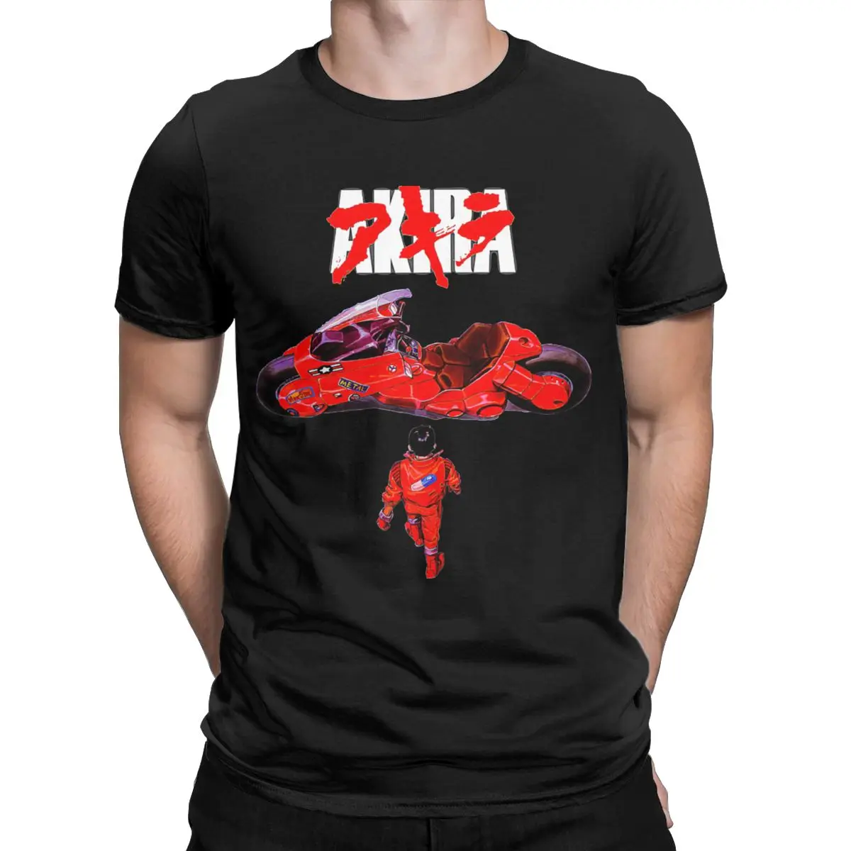 

Akira Japanese City Explosion Men's shirt anime Novelty Pure Cotton Tees Crewneck Short Sleeve T Shirt 4XL 5XL 6XL Clothes