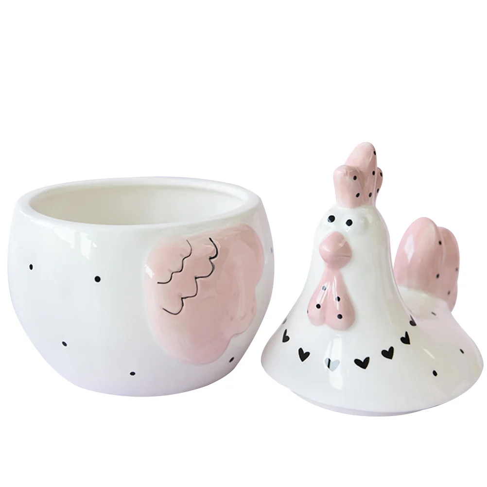 

Ceramic Storage Tank Containers Lids Egg Collecting Basket Egg Box Fruit Holder Ceramics Dry Container