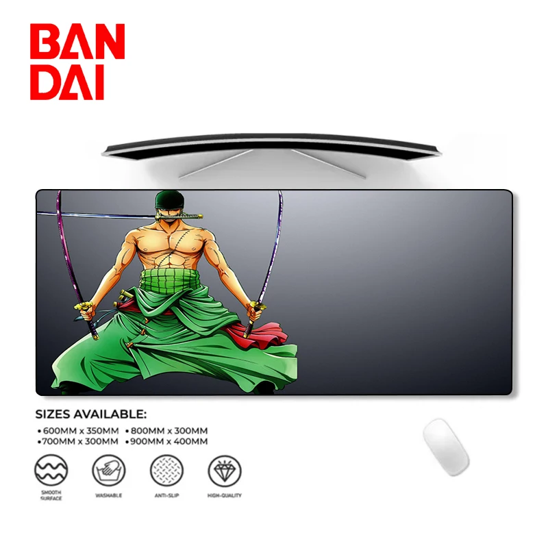 

Anime One Piece Mouse Pad Monkey D. Luffy Keyboard Gaming Accessories Desk Mat PC Gamer Office Roronoa Zoro Mousepad Gift Carpet