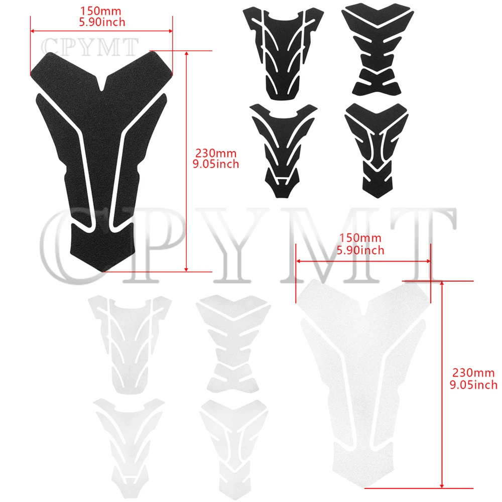 1 шт. черная/прозрачная матовая наклейка для мотоцикла накладка на топливный бак