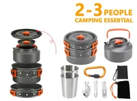 outdoor camping tour cycling fishing picnic and barbecue pot fry pan kettle convenient sooker dinnerware sets