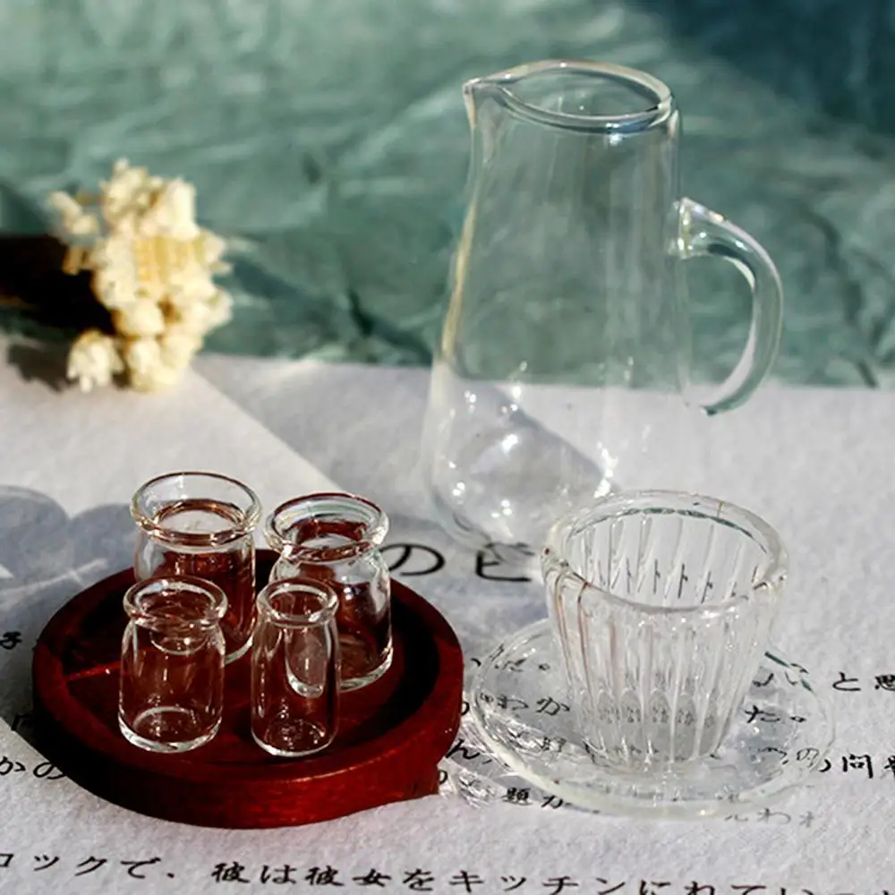 

Miniatures Goblet Mini Cup Ice Cream Bowl Transparent Simulation Tableware Plastic Model DIY Toy Dollhouse Accessories