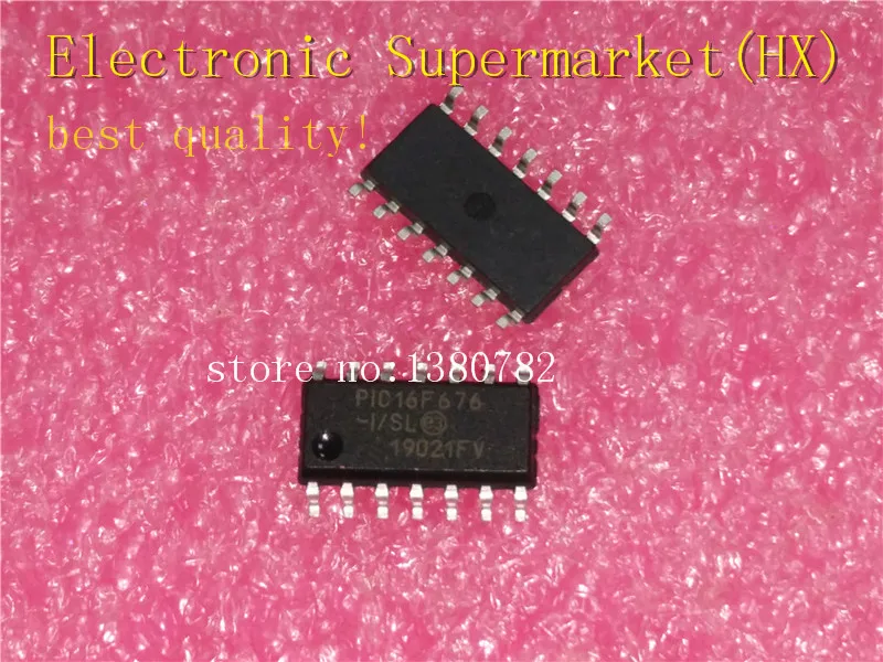 

Free Shipping 100pcs/lots PIC16F676-I/SL PIC16F676 SOP-14 IC In stock!