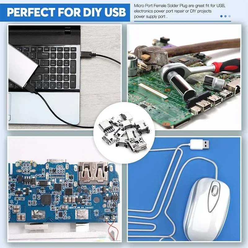 60 шт./упаковка коннекторы Micro USB для MP3/240 4/5 Huawei Lenovo ZTE