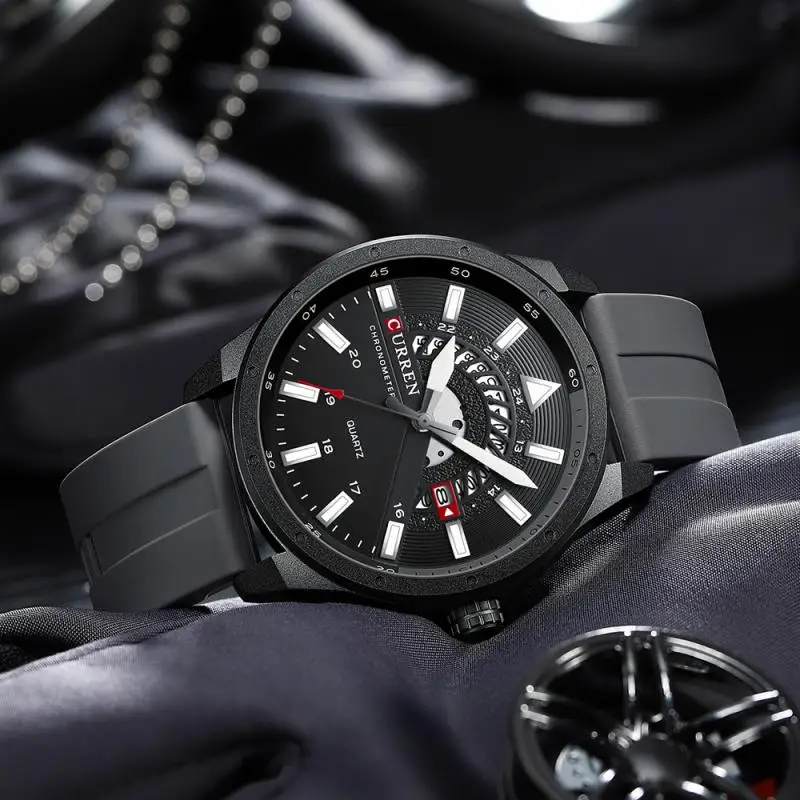 Водонепроницаемые спортивные кварцевые часы Curren нового дизайна модные