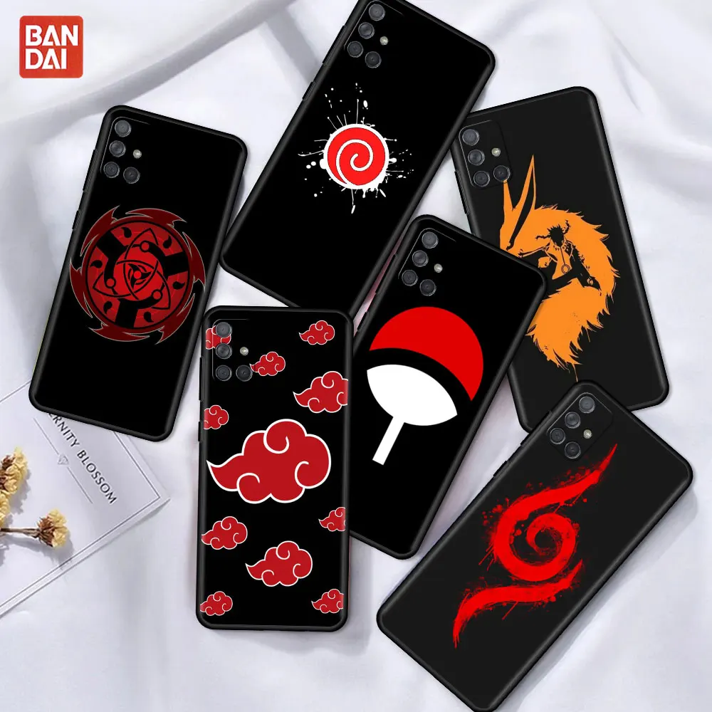 

Naruto Logo Cool Case For Samsung Galaxy A12 A52 A41 A32 A21s A71 A02s A32 5G A31 A72 A22 A11 Black TPU Phone Shell