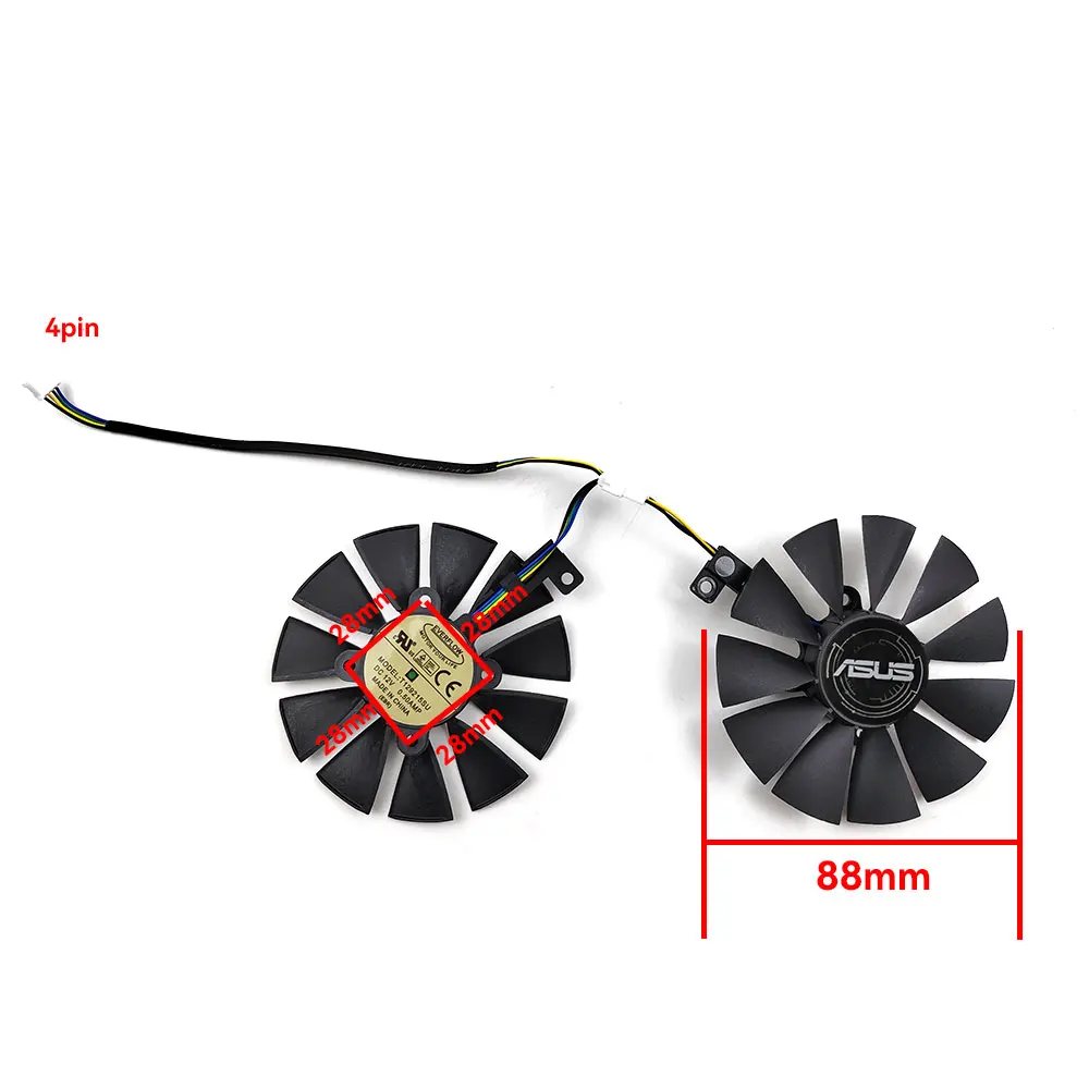 Т 129215 BU PLD09210S12HH FDC10U12S9-C RX580 Вентилятор для Arez Asus Radeon RX 470 4 ГБ Mining 570 580 Expedition OC