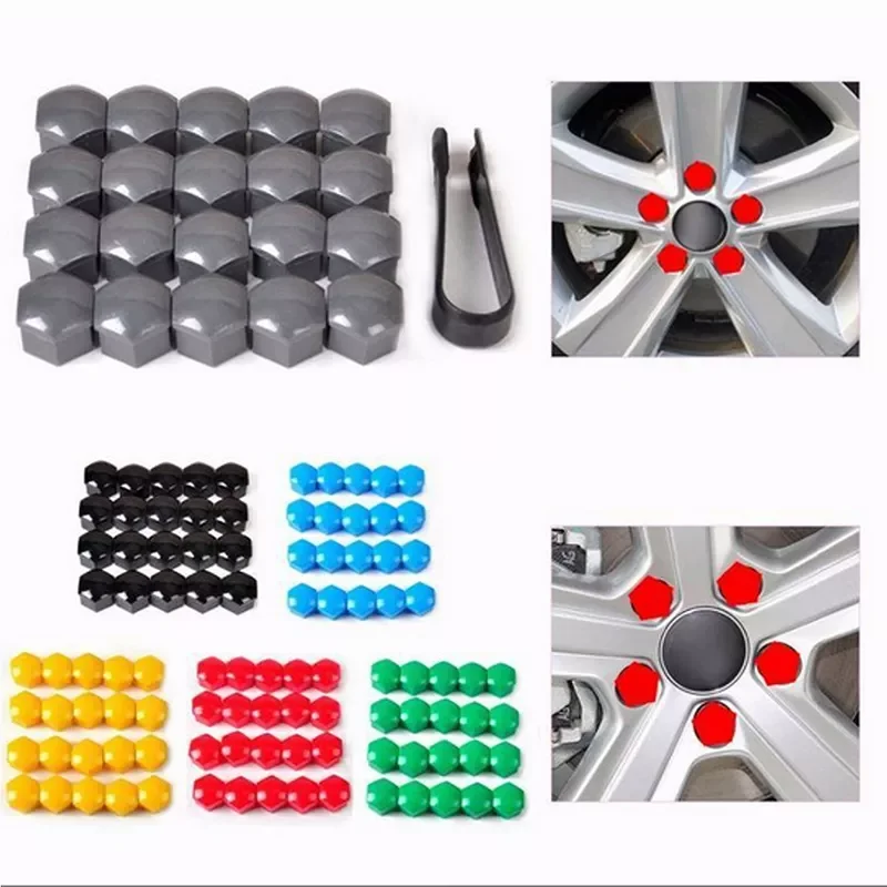 

AUTO PARTS 17mm 20 Pieces Car Wheel Nut Caps Protection Covers Caps Anti-Rust Auto Hub Screw Cover Car Tyre Nut Bolt Exterior De