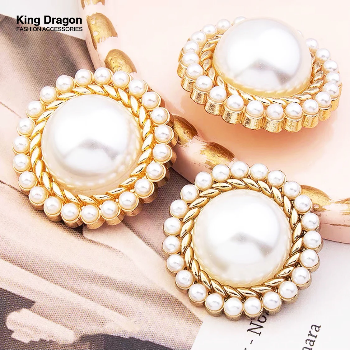 Новое поступление 6 шт. античные Стразы Декор металлические золотые жемчужные