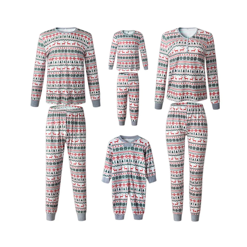 

2022 семейная Одинаковая одежда, Рождественский пижамный комплект, одежда для сна для мамы, папы, детей, пижамы, наряды для мальчиков и девочек...