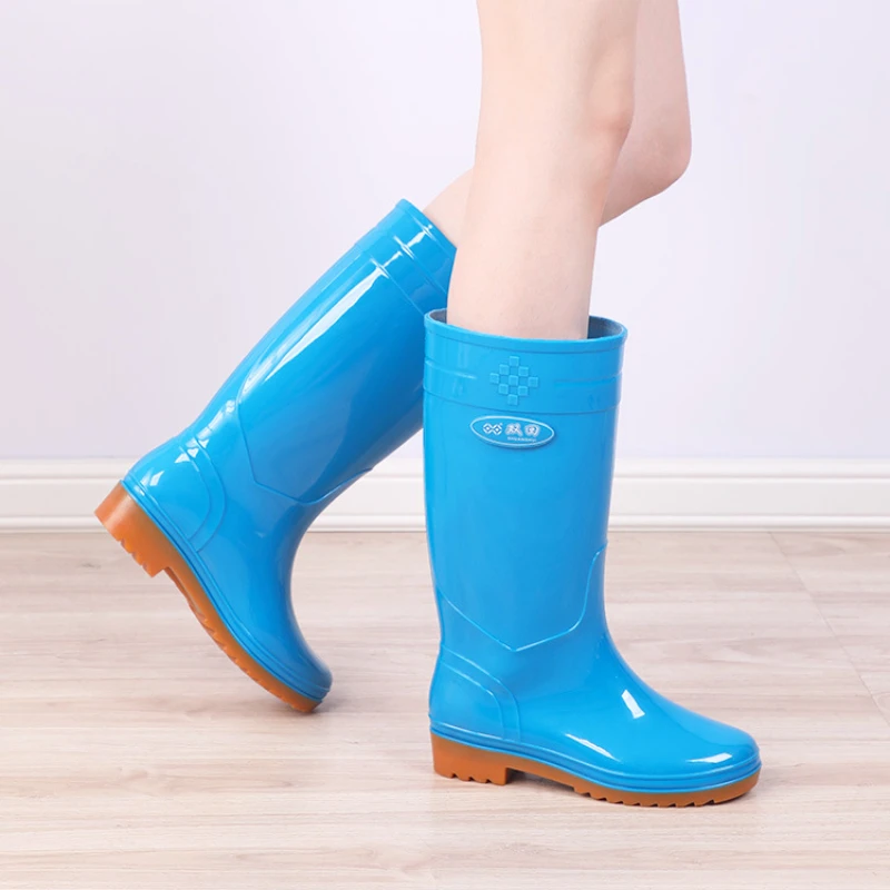 

New Simple Women's Boots Fashion Ladies Rain Boots 2023 Spring Autumn Non-slip Wear-resistant Woman Waterproof Shoes Botas Mujer