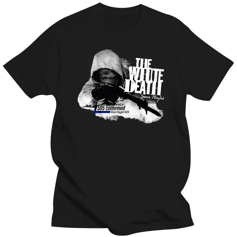 Новая мужская черная футболка Simo Hayha Finland снайперская футболка Размеры Мужские Женские топы Футболка