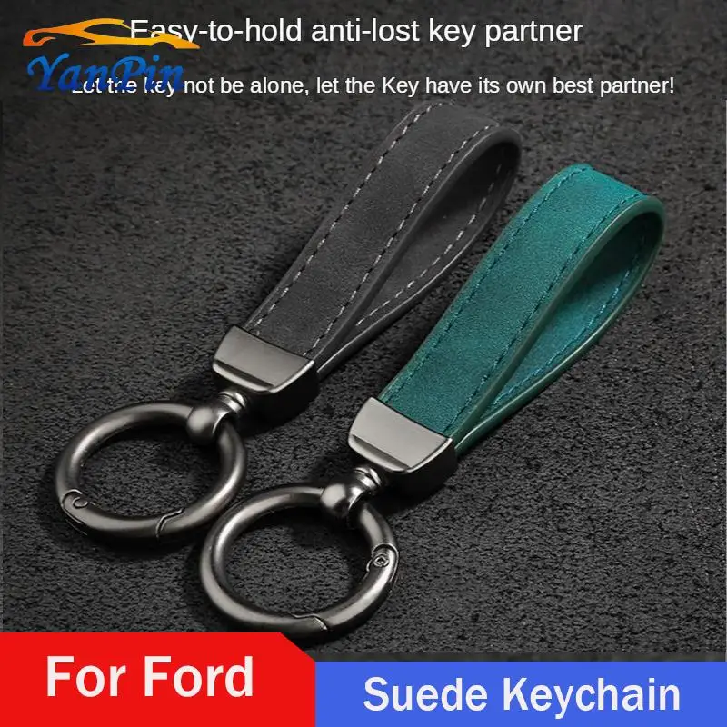 

Cars Zinc Alloy Suede Leather Keychain Suitable For Toyota Vios/Wish/Unser/Avanza/Sienta/Hiace/Estima/Prado