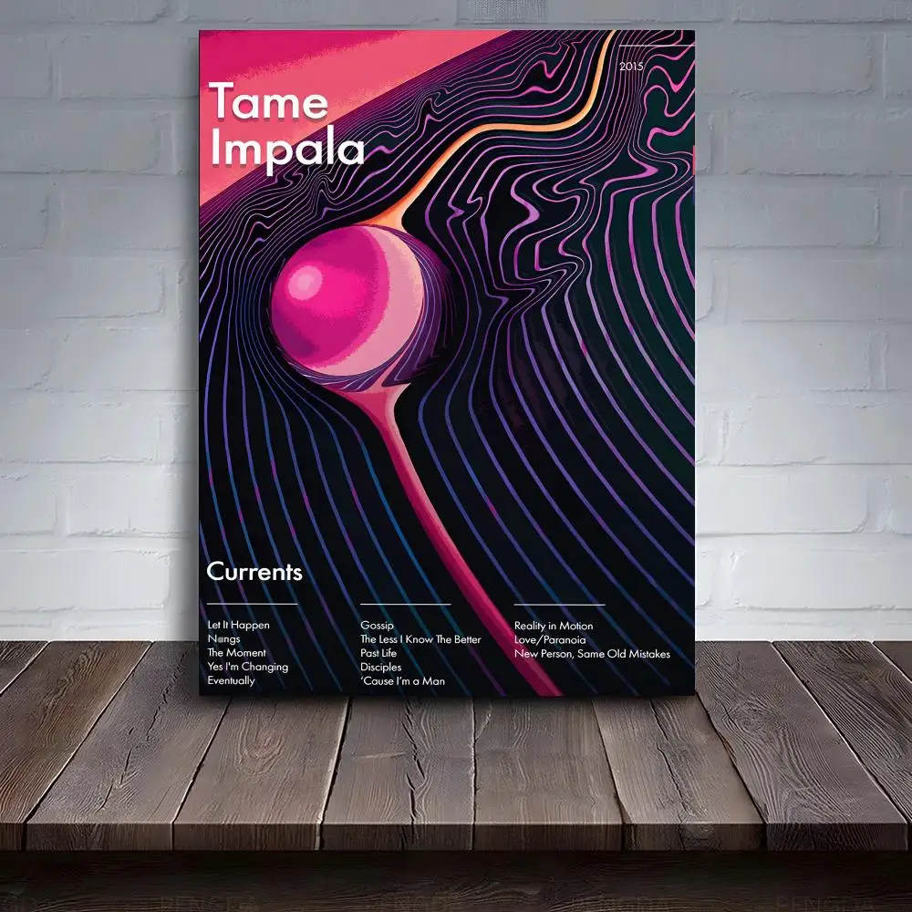 Фото Постер T-tame I-impala Currents, художественный постер для ПК, HD-холст, бумага для печати высокого качества, настенное искусство для гостиной и дома №5