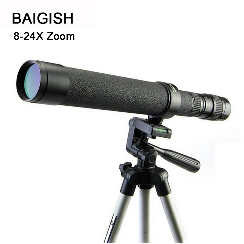 Baigish Powerful 8-24X40 Monocular Telescope Zoom Long Range Telescopic HD Astronomical Spoting Scope Spyglass Russian Binocular