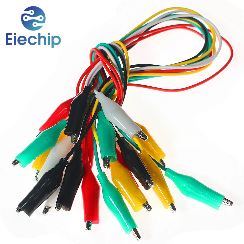 

10/20PCS Double-ended Alligator Clips Electrical DIY Test Leads Alligator 48CM 49.5CM 50CM Test Leads Crocodile Clips