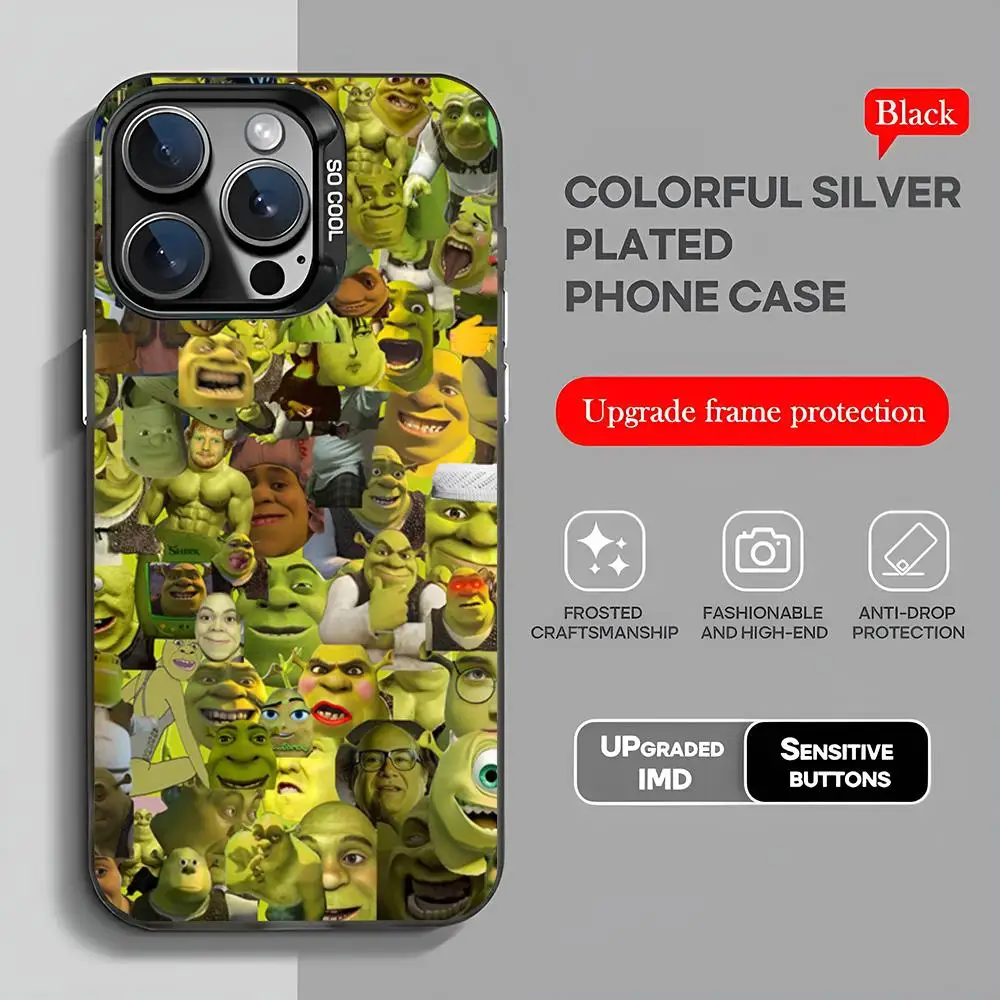 Чехол для телефона Cartoon Moive Shrek Coon Iphone 16 Pro Max чехол IPhone 15 XR XS 7 8 Plus SE2024 противоударный