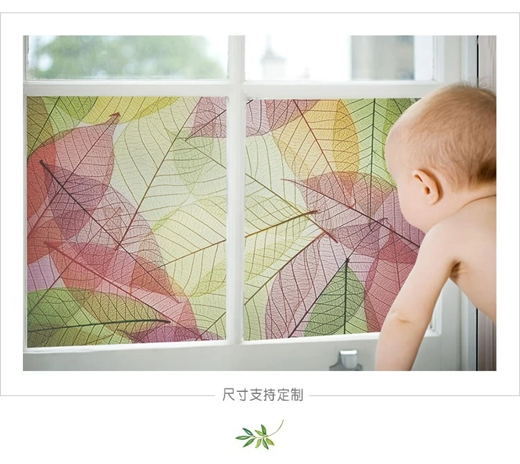 

Персонализированная цветная Электростатическая пленка для стекла, непрозрачные наклейки для дверей и окон, самоклеящаяся фольга для окон