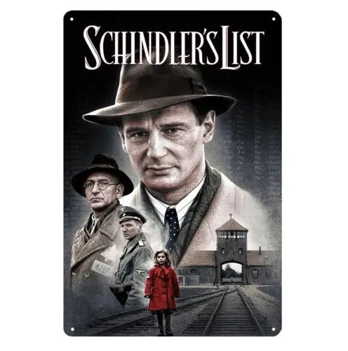 Металлический плакат со списком Schindler жестяной знак 20x30 см