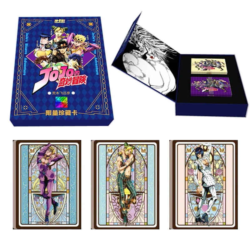 

Anime JoJo Bizarre Adventure Limited collection Card Character Kujo Jotaro IR Pure Purple Gilt Metal Card Toy for Children Gift