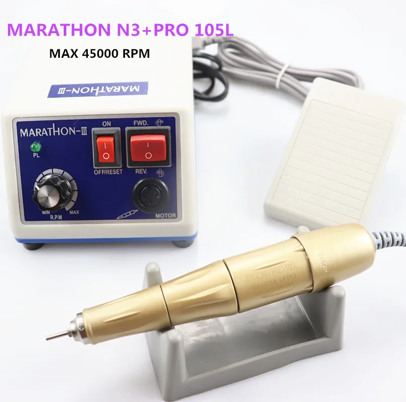 

Hand Grinder Power Handpiece Micromotor for Dental Lab N3 Marathon Polishing Micromotor + Handpiece 45K rpm 105L handle