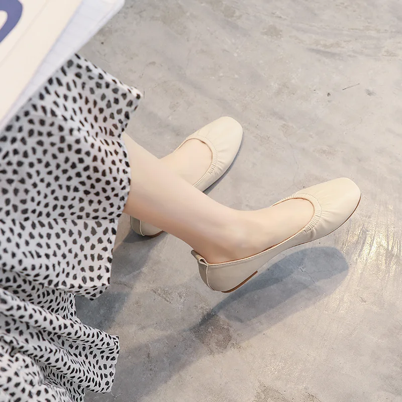 Women's Flat Shoes Mary Jane Flat Work Shoes Soft Leather Soft Soled Loafers  Women's Shoes Zapatos De Mujer Ladies Shoes