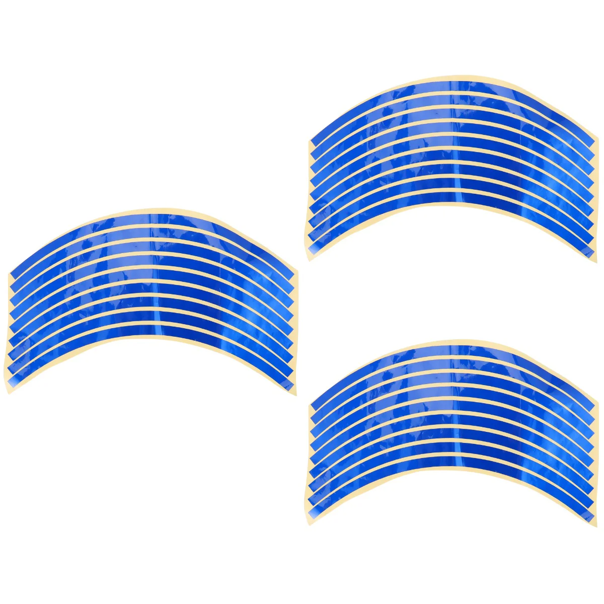 

6 Sets Motorcycle Car Wheel Tire Sticker Car Waterproof Creative Sticker (Blue)