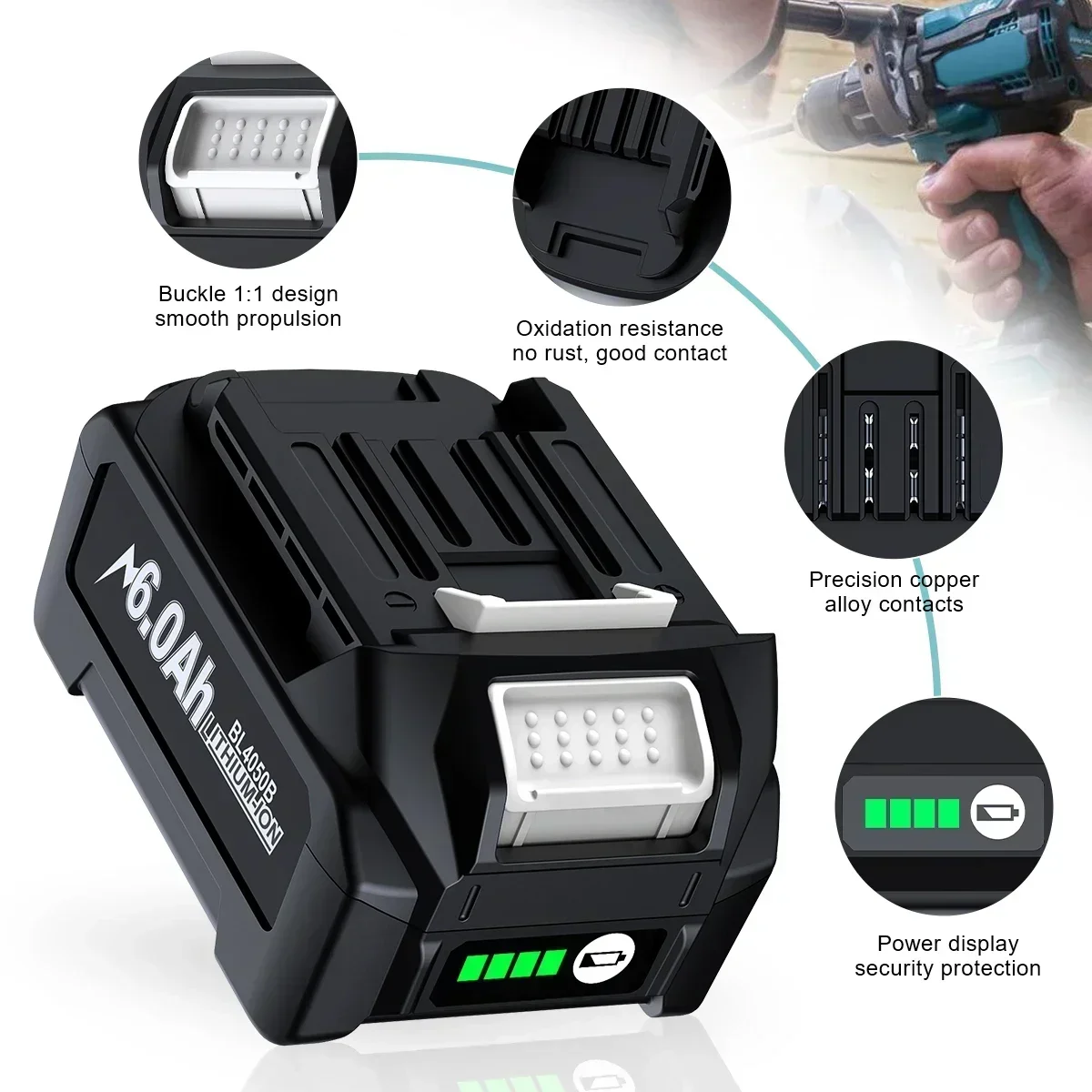 Литий-ионный аккумулятор 6 0 Ач для XGT 40 В BL4025 BL4020 BL4050 BL4060 BL4050B