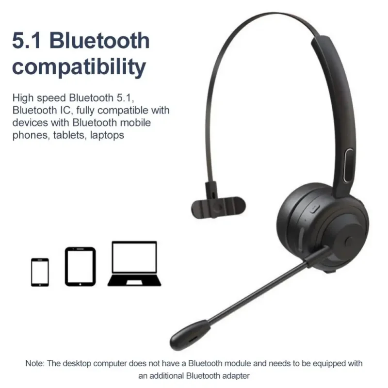 

Rotatable Wireless Headphones Bluetooth Noise Canceling Mic Computer Headset for Pc Office Headphone with Noise Cancelling Mic