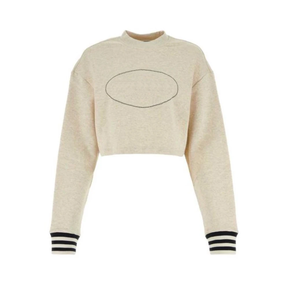 

MS Round Neck Printed Long Sleeve Short Sweatshirt Women #wfms6429