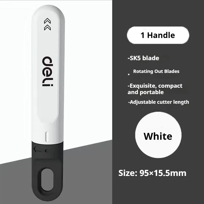 

Универсальный нож Xiaomi Deli, вращающийся портативный распаковка, резак для экспресс-бумаги, школьные канцелярские принадлежности, режущие принадлежности