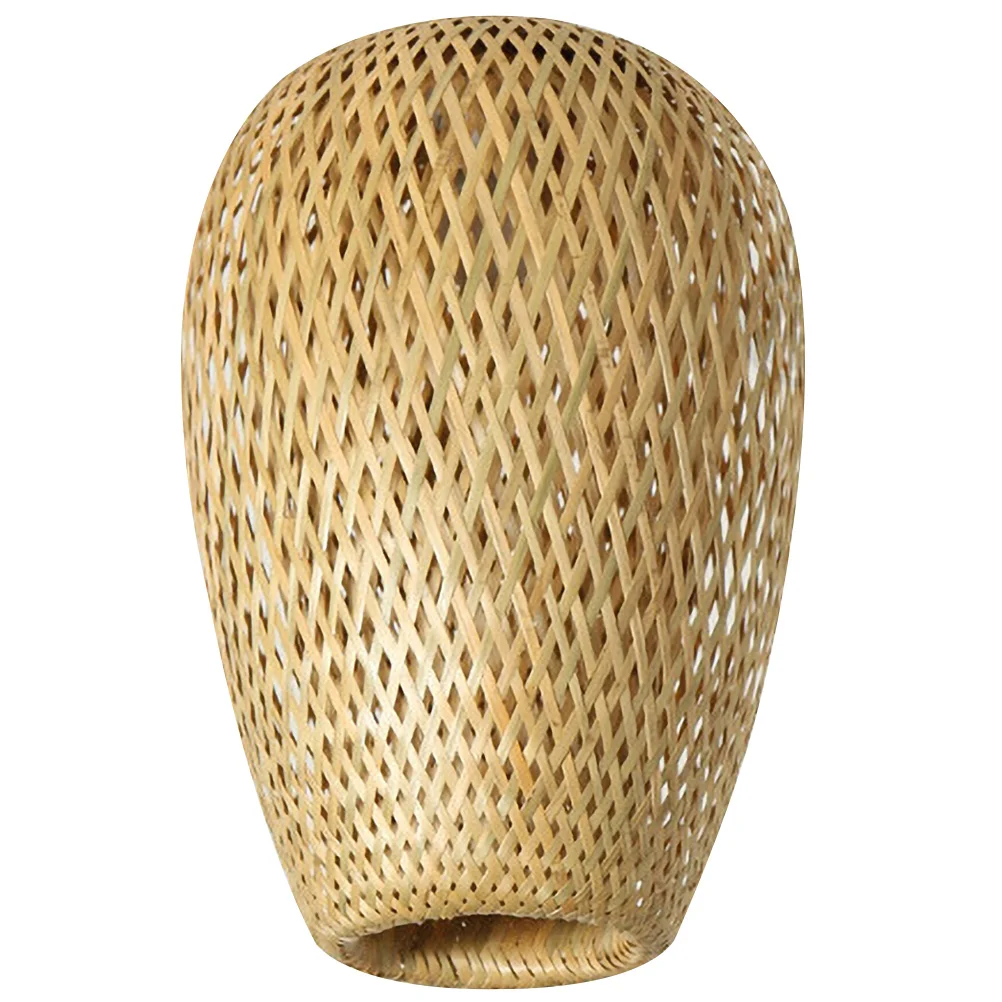

Ceiling Light Cover Bamboo Lampshade Household Shield 21X21X21CM Shades Hanging Woven Weaving