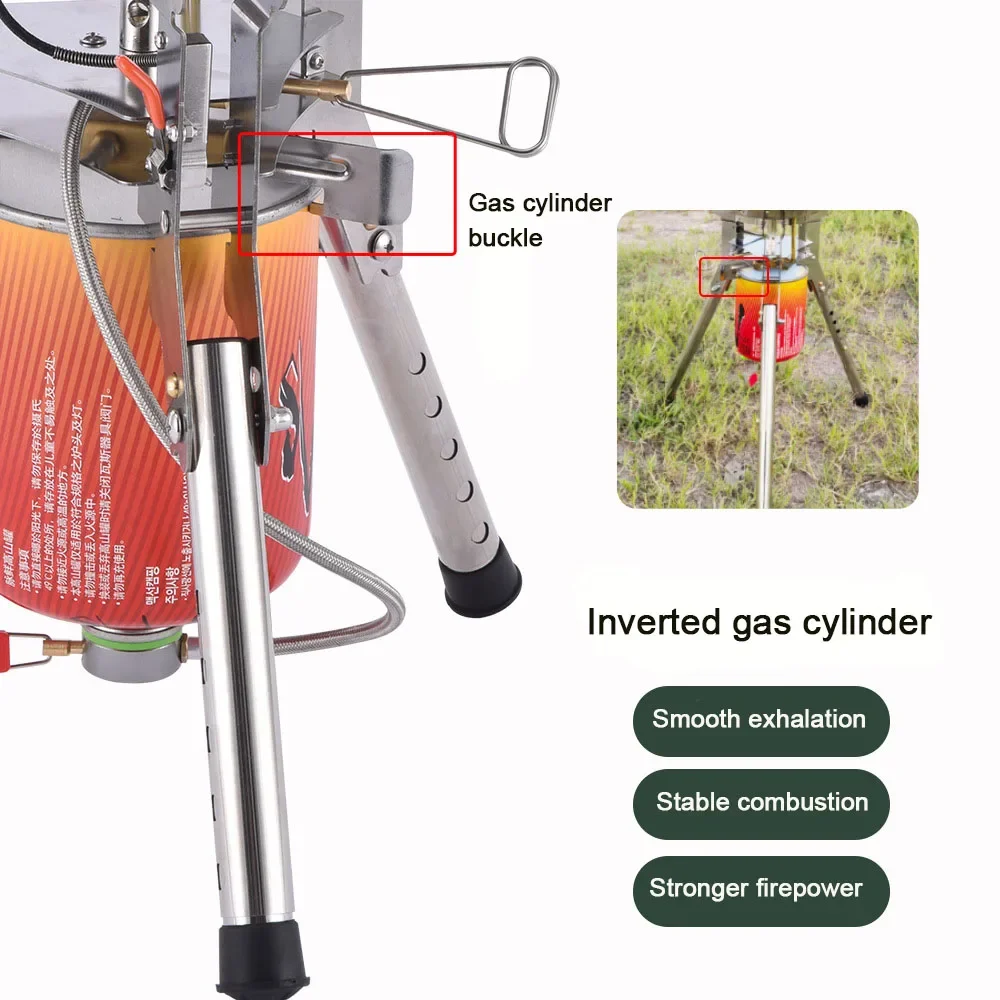 BRS-69 4360 Вт уличная газовая плита с регулируемой высотой Складная горелка