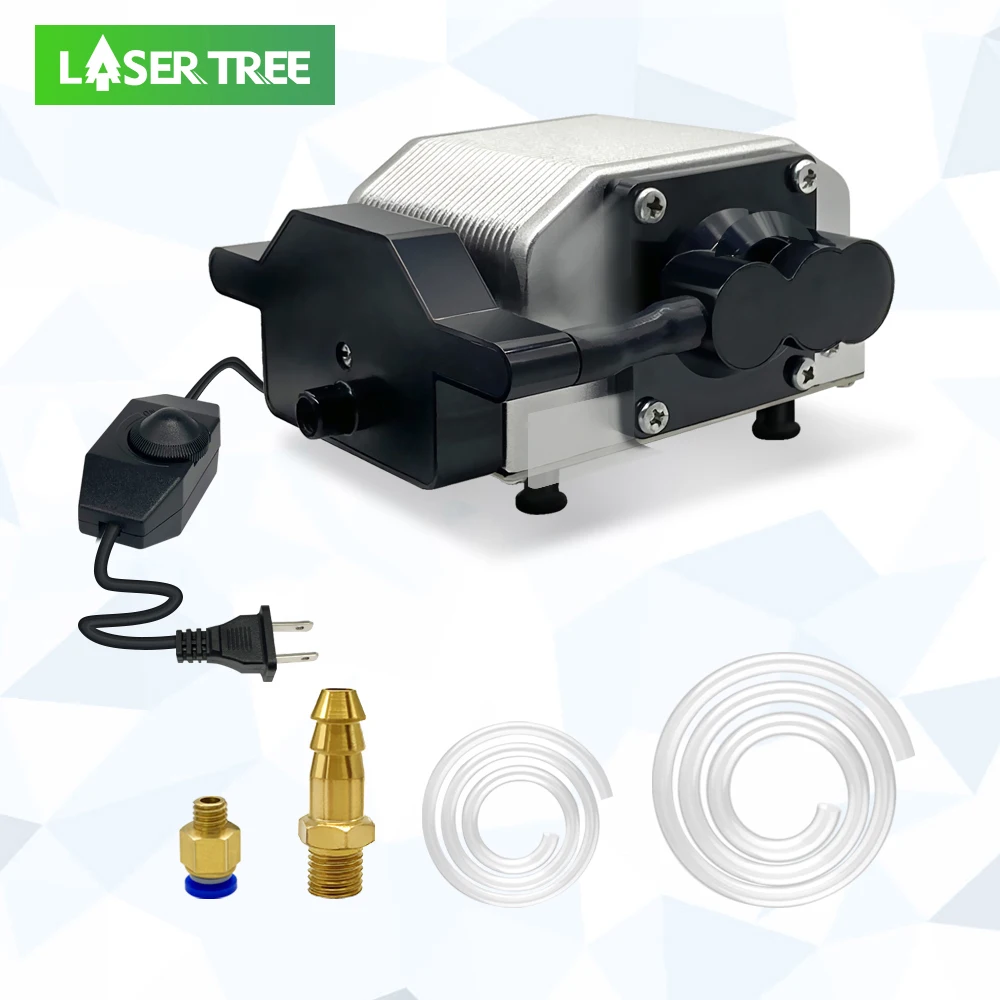 LASER TREE Air Assist Pump 30L/Min Air Compressor Adjustable Speed Low Noise for CNC Laser Engraving Machine Wood Working Tools