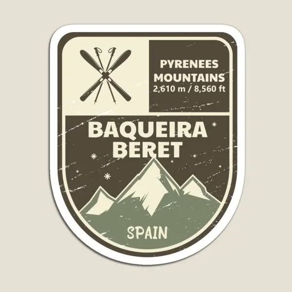 Берет Baqueira Пиренеи испанский магнит милые наклейки для детской игрушки