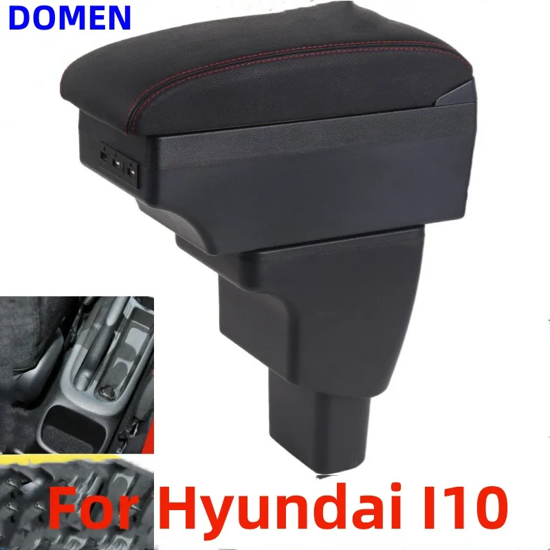 

For Hyundai I10 Armrest For Hyundai I10 Car Armrest box Interior Parts details Retrofit parts Storage box Car Accessories USB