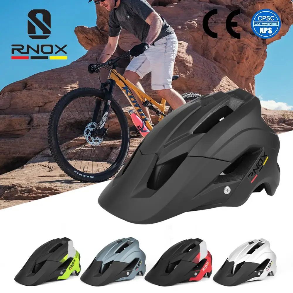 

RNOX MTB Bicycle Helmet Integrally-molded Breathable Outdoor Bicycle Aerodynamic Color Ultralight Mountain Road Bike Helmets