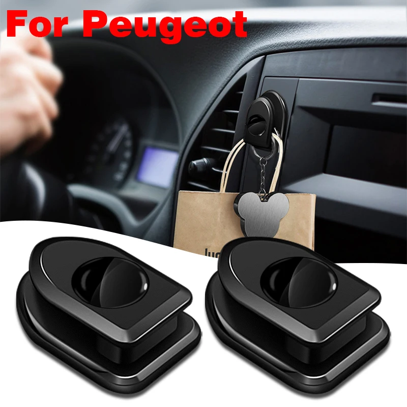 

4Pcs Car Adhesive Hook USB Cable Headphone Key Storage Hanger Auto Accessories for Peugeot 206 207 208 307 308 407 3008 5008 RCZ