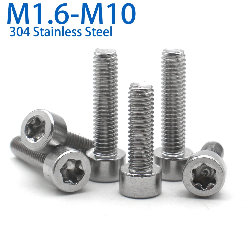 

LIXIU Шестилепестковые винты Torx из нержавеющей стали 304 M1.6 M2 M2.5 M3 M4 M5 M6 M8 M10
