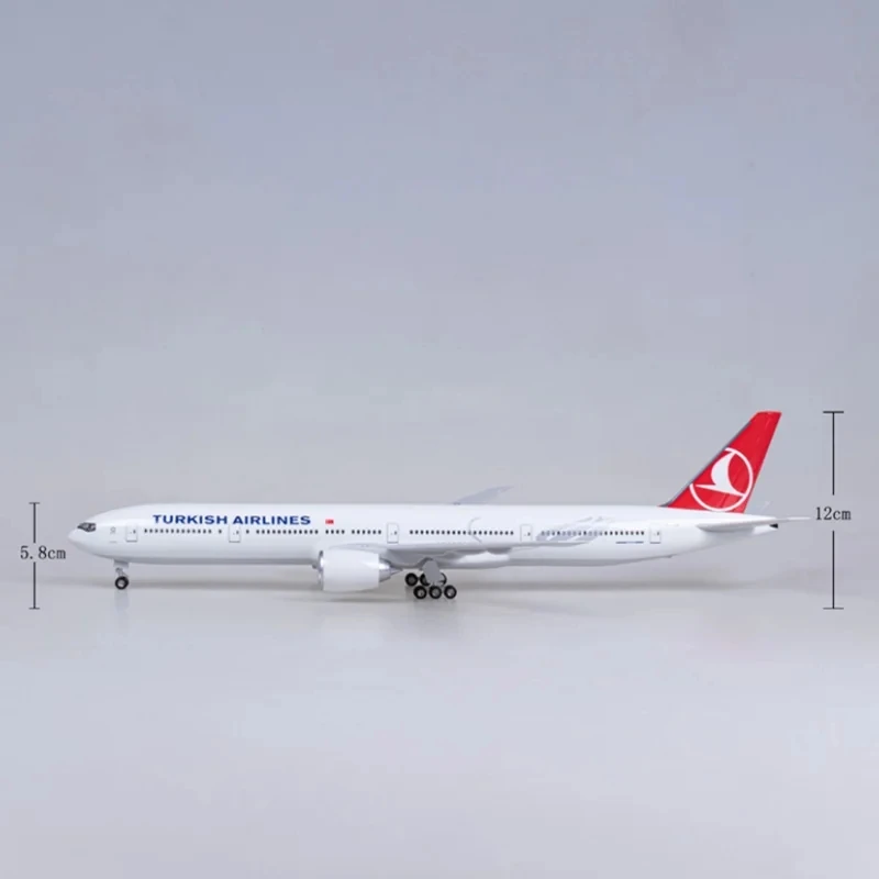 Модель самолета B777 модель авиакомпании Турецкие авиалинии 47 см масштаб 1/157