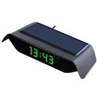 car digital clock with thermometer solar powered auto dashboard lcd digital electronic clocks multi function universal wireless