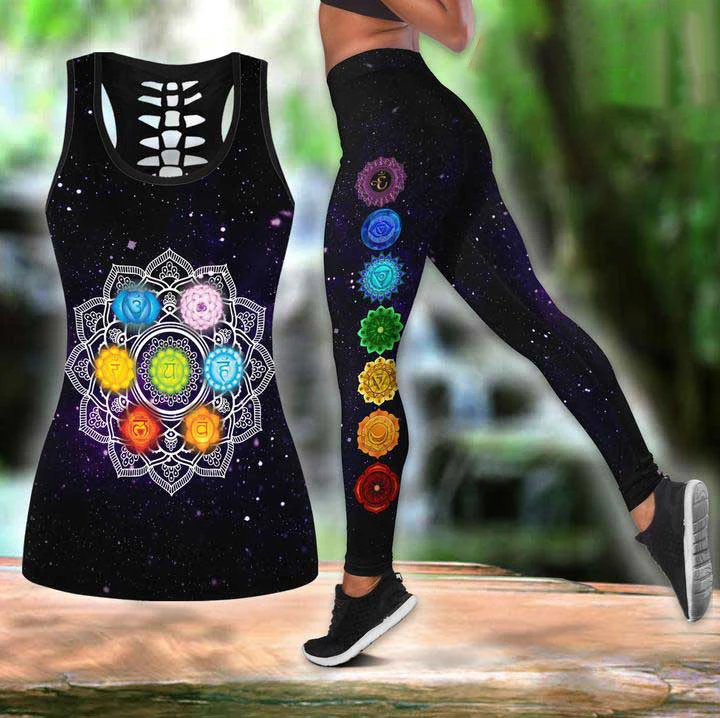 

Connecting Elements Mandala All Size All Over Printed 3D Tank Top & Leggings Yoga Wear Sportwear Women Suits