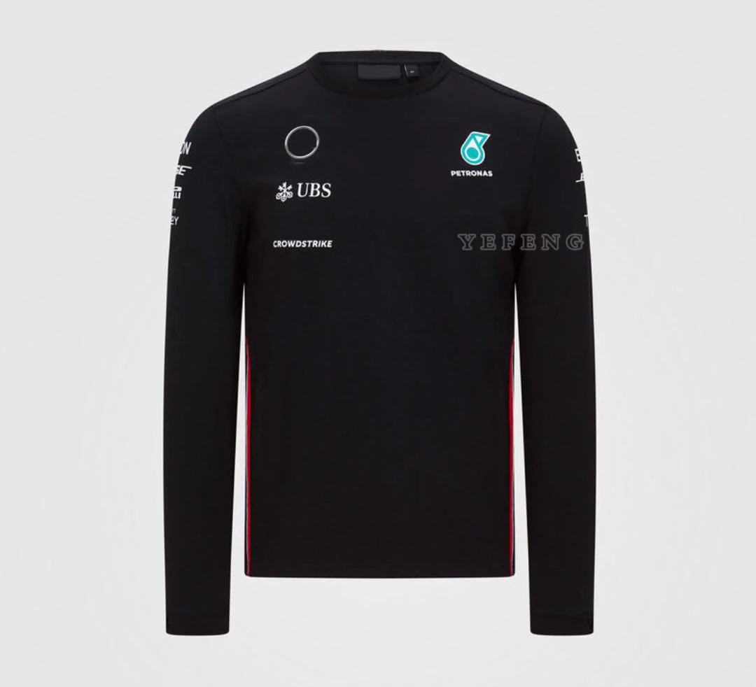 

For Mercedes Benz T-shirt Petronas Motorsport F1 Team Summer White Quick-Dry Breathable Long-Sleeves Jersey Anti-UV Do Not Fade