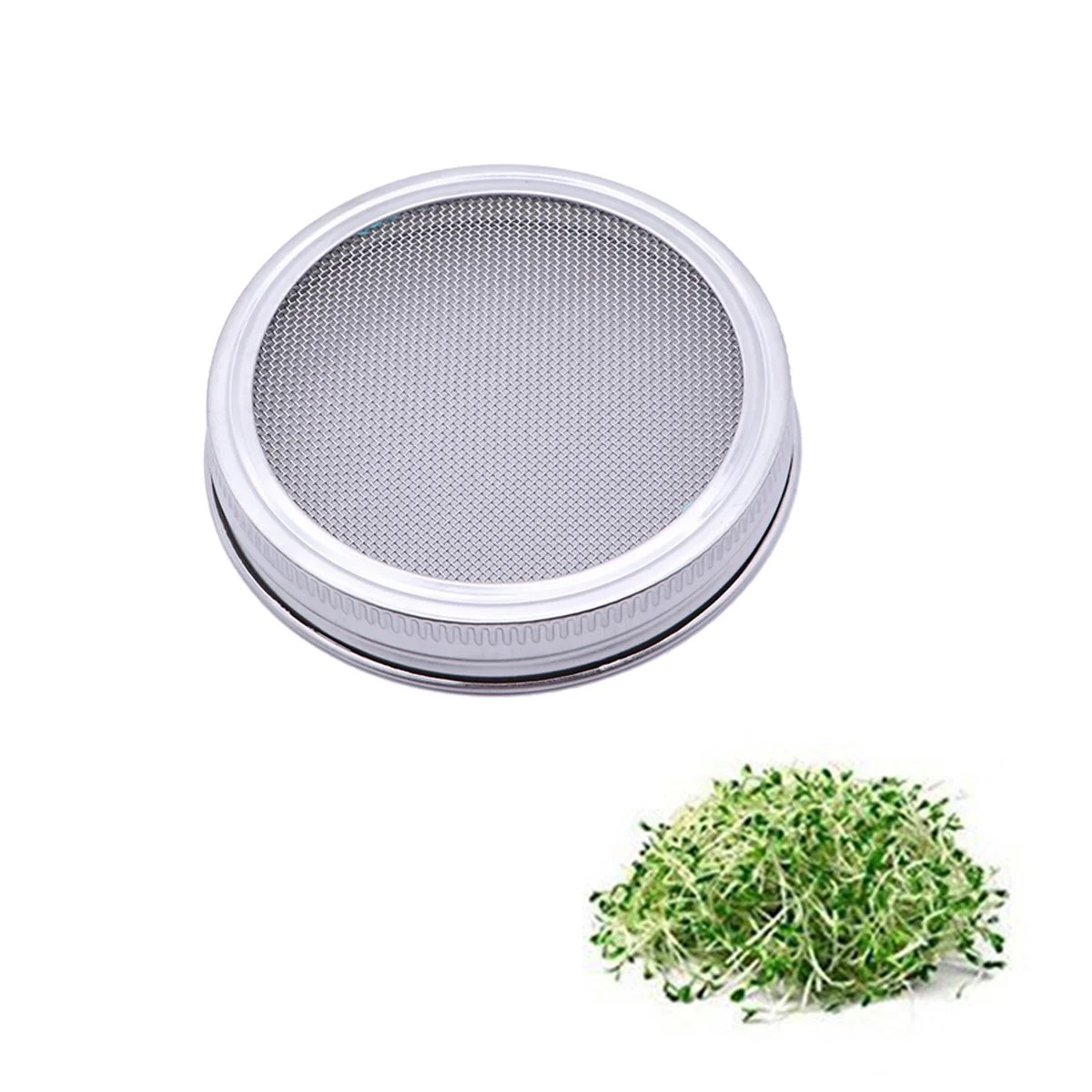 

Sprouting Strainer Lid Steel Sprouting Strainer Lid Mesh Drain Cover Glass Canning Lids Strainer Lid